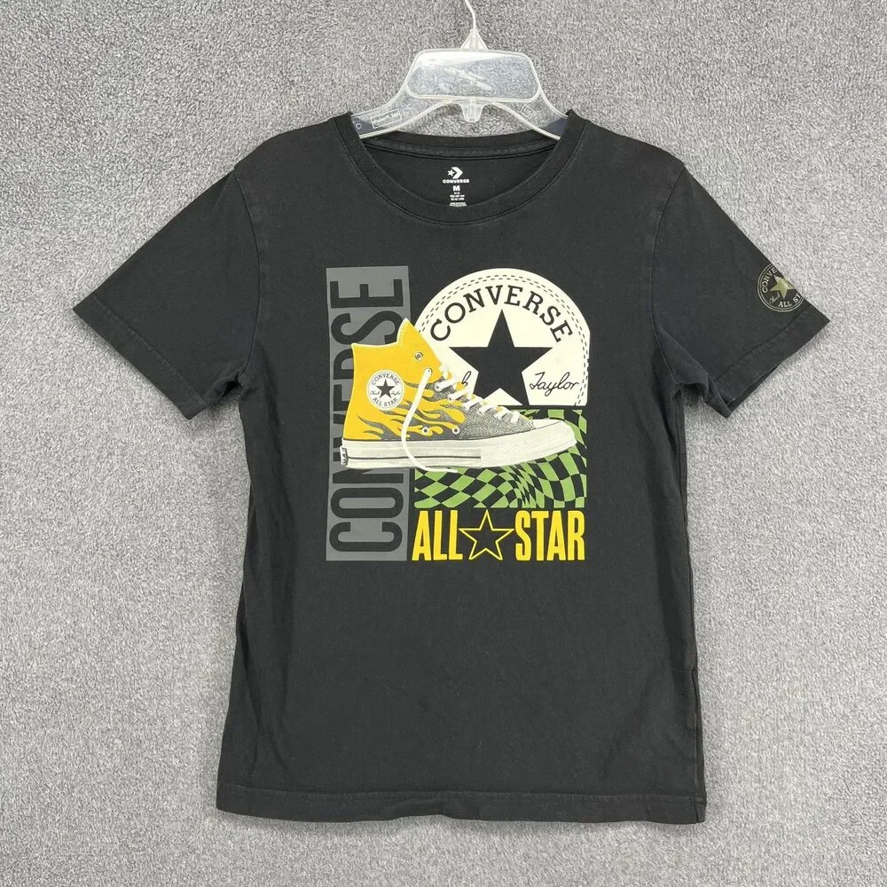Converse Shirt Youth‎ Medium All Star Chuck Taylor Sneaker Graphic Tee 10-12